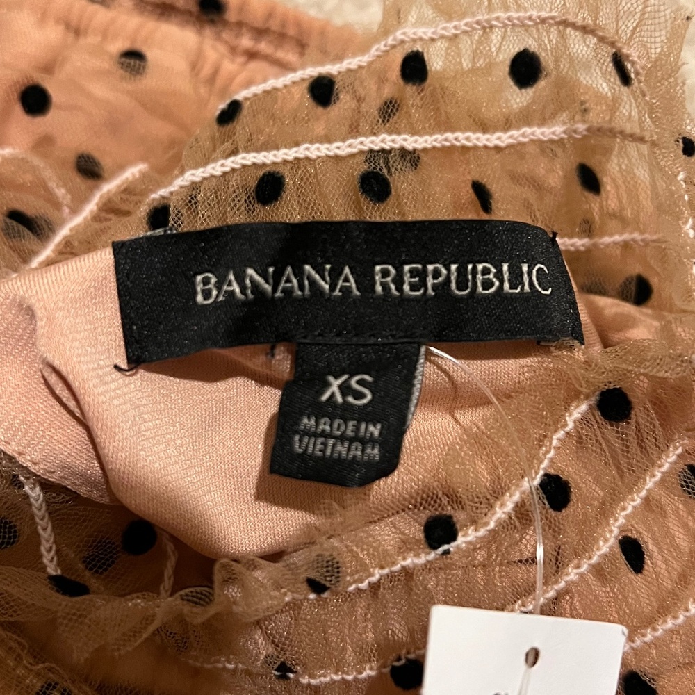 Banana Republic Polka Dot High Neck Top